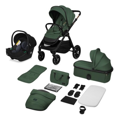 Carucior 3 in 1 pana la 22 Kg Layla, Verde, Lionelo 736510