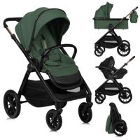 Carucior 3 in 1 pana la 22 Kg Layla, Verde, Lionelo