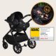 Carucior 3 in 1 pana la 22 Kg Layla, Verde, Lionelo 736501