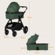 Carucior 3 in 1 pana la 22 Kg Layla, Verde, Lionelo 736507