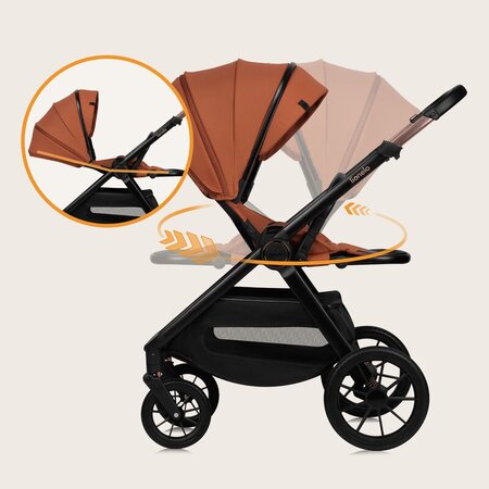 Carucior 2 in 1 pana la 22 Kg Layla, Maro, Lionelo 736547