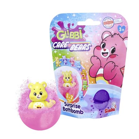 Bomba de baie cu figurina surpriza, Care Bears, +3 ani, 1 bucata, Glibbi 736603