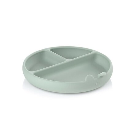 Farfurie BLW din silicon cu ventuza, Mint, 4 luni+, Jane 736653