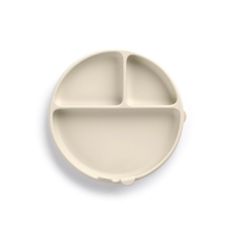 Farfurie BLW din silicon cu ventuza, Sand, 4 luni+, Jane