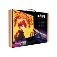 Set pictura 3D cu argila usoara, 29 x 29 cm, Manga - Fire, Okto