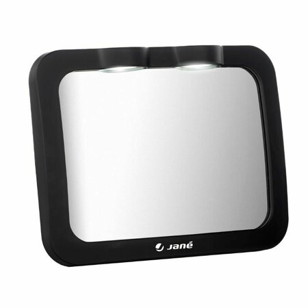 Oglinda auto pentru masina cu iluminare LED, 28x7x20 cm, Negru, Jane 736725
