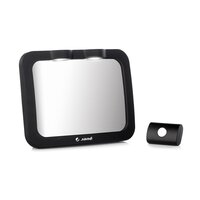 Oglinda auto pentru masina cu iluminare LED, 28x7x20 cm, Negru, Jane