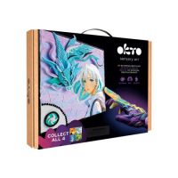 Set pictura 3D cu argila usoara, 29 x 29 cm, Manga - Air, Okto