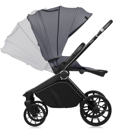 Carucior reversibil 3 in 1 cu landou si scoica Mika Plus, pana la 22 kg, Gri, Lionelo 736833