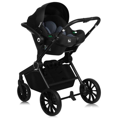 Carucior reversibil 3 in 1 cu landou si scoica Mika Plus, pana la 22 kg, Gri, Lionelo 736845