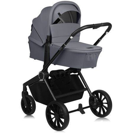 Carucior reversibil 3 in 1 cu landou si scoica Mika Plus, pana la 22 kg, Gri, Lionelo 736839
