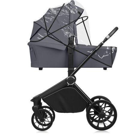 Carucior reversibil 3 in 1 cu landou si scoica Mika Plus, pana la 22 kg, Gri, Lionelo 736844