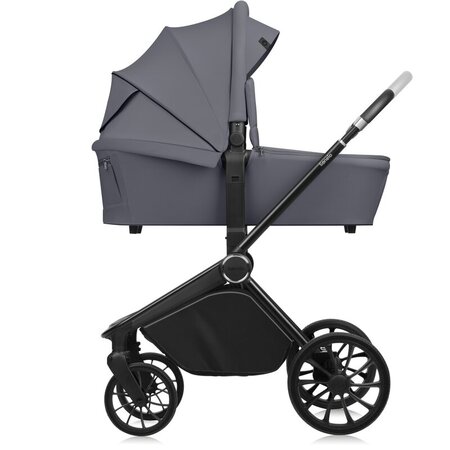 Carucior reversibil 3 in 1 cu landou si scoica Mika Plus, pana la 22 kg, Gri, Lionelo 736842