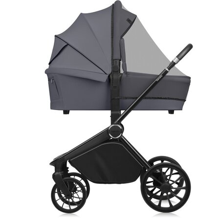 Carucior reversibil 3 in 1 cu landou si scoica Mika Plus, pana la 22 kg, Gri, Lionelo 736843