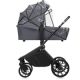 Carucior reversibil 3 in 1 cu landou si scoica Mika Plus, pana la 22 kg, Gri, Lionelo 736844