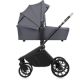 Carucior reversibil 3 in 1 cu landou si scoica Mika Plus, pana la 22 kg, Gri, Lionelo 736842