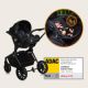 Carucior reversibil 3 in 1 cu landou si scoica Mika Plus, pana la 22 kg, Gri, Lionelo 736848