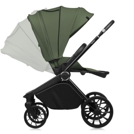 Carucior reversibil 3 in 1 cu landou si scoica Mika Plus, pana la 22 kg, Verde, Lionelo 736891