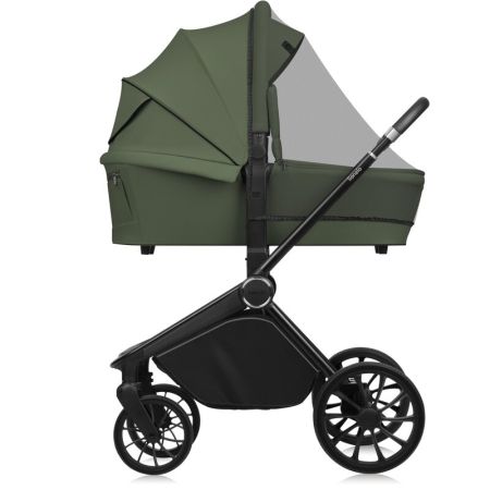 Carucior reversibil 3 in 1 cu landou si scoica Mika Plus, pana la 22 kg, Verde, Lionelo 736911