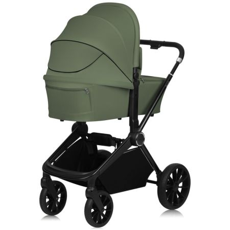Carucior reversibil 3 in 1 cu landou si scoica Mika Plus, pana la 22 kg, Verde, Lionelo 736905