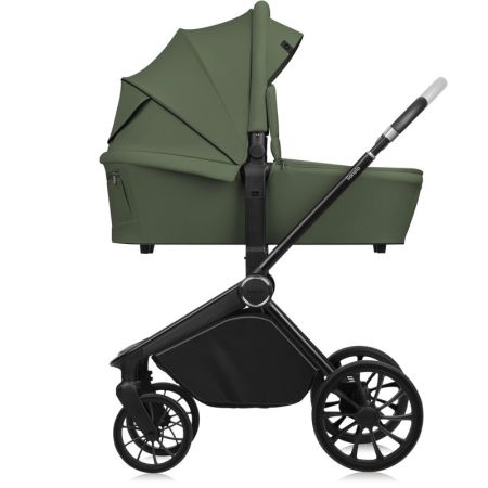 Carucior reversibil 3 in 1 cu landou si scoica Mika Plus, pana la 22 kg, Verde, Lionelo 736909