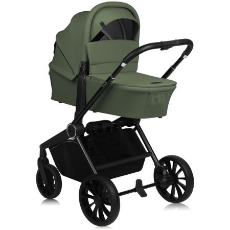 Carucior reversibil 3 in 1 cu landou si scoica Mika Plus, pana la 22 kg, Verde, Lionelo 736903