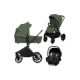 Carucior reversibil 3 in 1 cu landou si scoica Mika Plus, pana la 22 kg, Verde, Lionelo 736936
