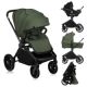 Carucior reversibil 3 in 1 cu landou si scoica Mika Plus, pana la 22 kg, Verde, Lionelo 736935