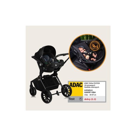 Carucior reversibil  3 in 1 cu landou si scoica Mika Plus, pana la 22 kg, Bej, Lionelo 736992