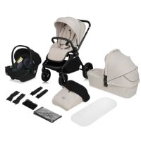 Carucior reversibil  3 in 1 cu landou si scoica Mika Plus, pana la 22 kg, Bej, Lionelo