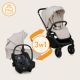 Carucior reversibil  3 in 1 cu landou si scoica Mika Plus, pana la 22 kg, Bej, Lionelo 736991