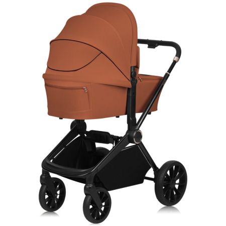 Carucior reversibil 2 in 1 cu landou si ventilatie 3D Mika Plus, pana la 22 kg, Maro, Lionelo 737058