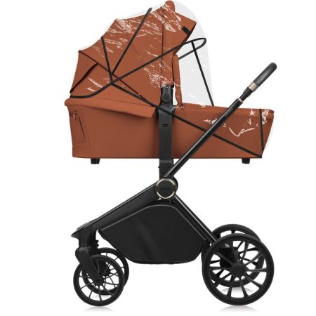 Carucior reversibil 2 in 1 cu landou si ventilatie 3D Mika Plus, pana la 22 kg, Maro, Lionelo 737062