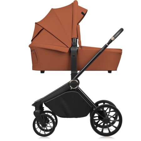 Carucior reversibil 2 in 1 cu landou si ventilatie 3D Mika Plus, pana la 22 kg, Maro, Lionelo 737059