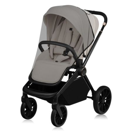 Carucior reversibil 2 in 1 cu landou si ventilatie 3D Mika Plus, pana la 22 kg, Bej, Lionelo 737088