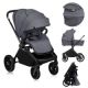 Carucior reversibil 2 in 1 cu landou si ventilatie 3D Mika Plus, pana la 22 kg, Gri, Lionelo 737115