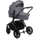 Carucior reversibil 2 in 1 cu landou si ventilatie 3D Mika Plus, pana la 22 kg, Gri, Lionelo 737122