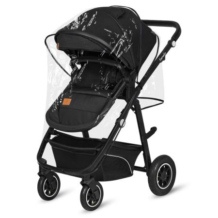 Carucior 3 in 1 cu multiple accesorii Bianka, pana la 22 kg, Negru, Lionelo 737160