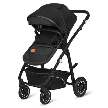 Carucior 3 in 1 cu multiple accesorii Bianka, pana la 22 kg, Negru, Lionelo 737155