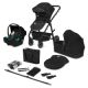 Carucior 3 in 1 cu multiple accesorii Bianka, pana la 22 kg, Negru, Lionelo 737153
