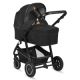 Carucior 3 in 1 cu multiple accesorii Bianka, pana la 22 kg, Negru, Lionelo 737162