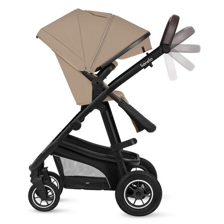 Carucior 3 in 1 cu multiple accesorii Bianka, pana la 22 kg, Bej, Lionelo 737205