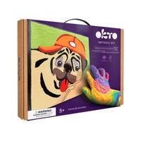 Set pictura cu argila usoara, 29 x 29 cm, Pug Dog, 5 ani+, Okto