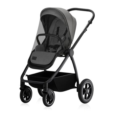 Carucior reversibil  3 in 1 cu multiple accesorii Meril, pana la 22 kg, Gri, Lionelo 737275