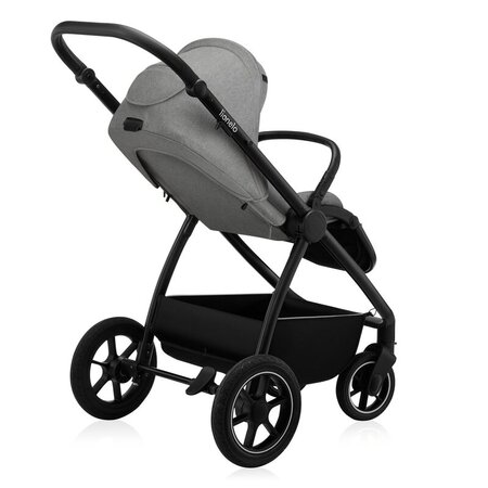 Carucior reversibil  3 in 1 cu multiple accesorii Meril, pana la 22 kg, Gri, Lionelo 737277