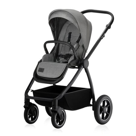 Carucior reversibil  3 in 1 cu multiple accesorii Meril, pana la 22 kg, Gri, Lionelo 737273