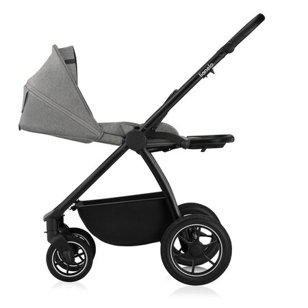 Carucior reversibil  3 in 1 cu multiple accesorii Meril, pana la 22 kg, Gri, Lionelo 737282
