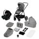 Carucior reversibil  3 in 1 cu multiple accesorii Meril, pana la 22 kg, Gri, Lionelo 737290