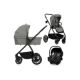 Carucior reversibil  3 in 1 cu multiple accesorii Meril, pana la 22 kg, Gri, Lionelo 737271