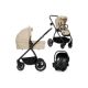 Carucior reversibil  3 in 1 cu multiple accesorii Meril, pana la 22 kg, Bej, Lionelo 737299